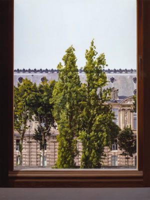 林浩白，遙望經典，2018，103x90 cm，油畫